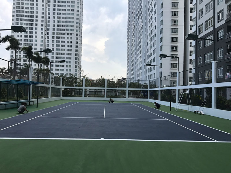 Sân tennis được thi công bởi Phúc Khang Trang Care